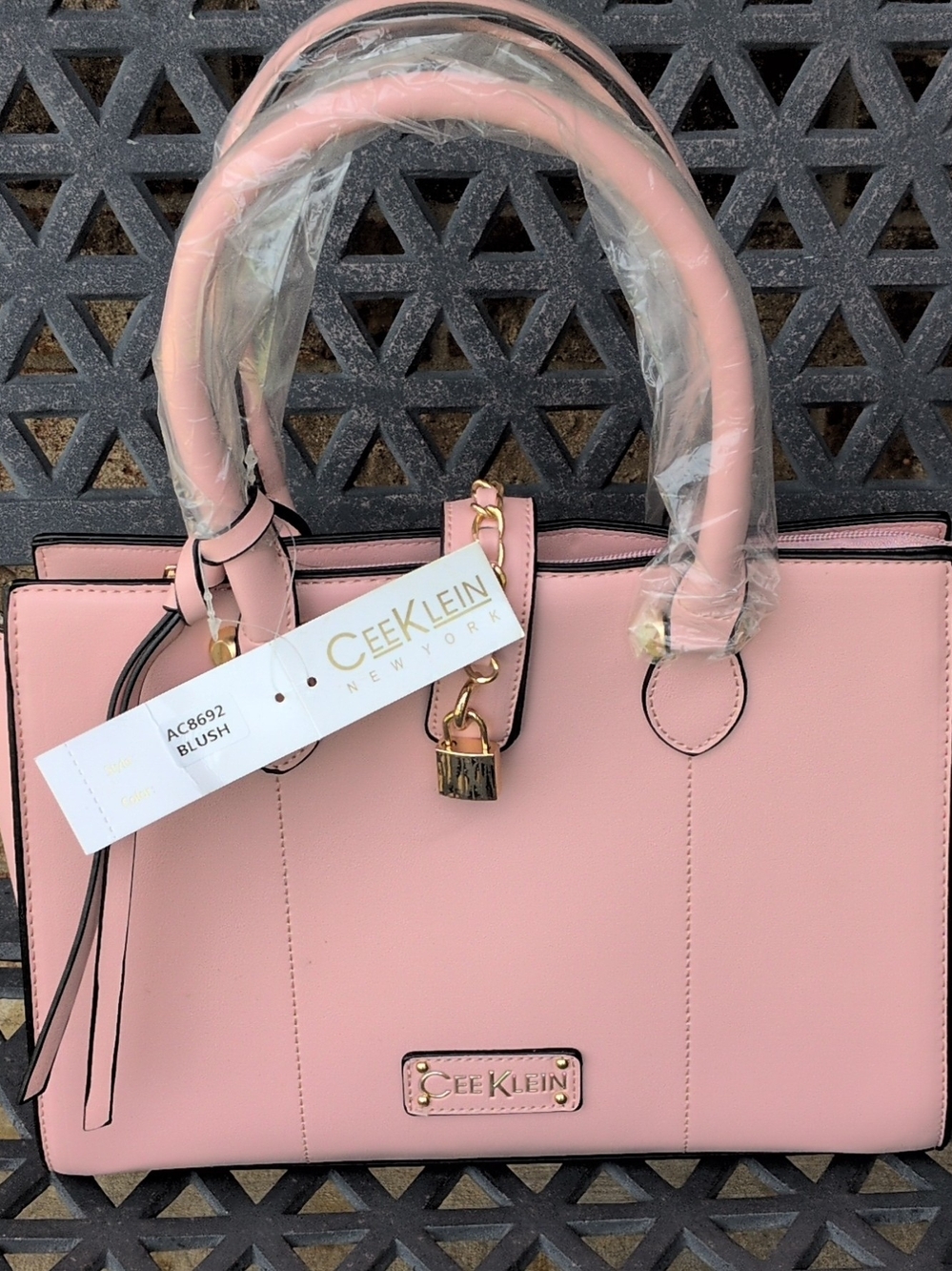 Cee Klein Blush Pink Structured Satchel